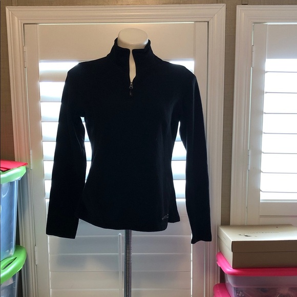 Eddie Bauer Women's Black Quarter-Zip Sweatshirt - Picture 1 of 9